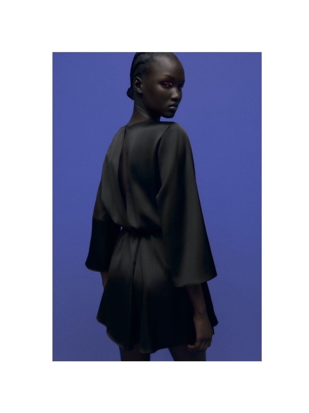 Zara Satin Black Wrap Chain Detail Romper Short Jumpsuit